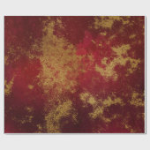 動揺してな金ゴールドおよび赤6 ラッピングペーパー (フラット)