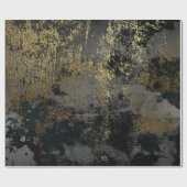 動揺してな金ゴールドおよび黒09 ラッピングペーパー (フラット)