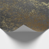 動揺してな金ゴールドおよび黒16 ラッピングペーパー (角)