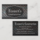 動揺してな金属の建設業カード 名刺 (正面/裏面)