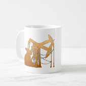 動揺してな銅の油のポンピングユニットのデザイン コーヒーマグカップ (正面左)