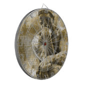 動揺してな青銅色の彫像オーギュスト・ロダン思想家 ダーツボード (正面左)