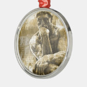 動揺してな青銅色の彫像オーギュスト・ロダン思想家 メタルオーナメント (左)