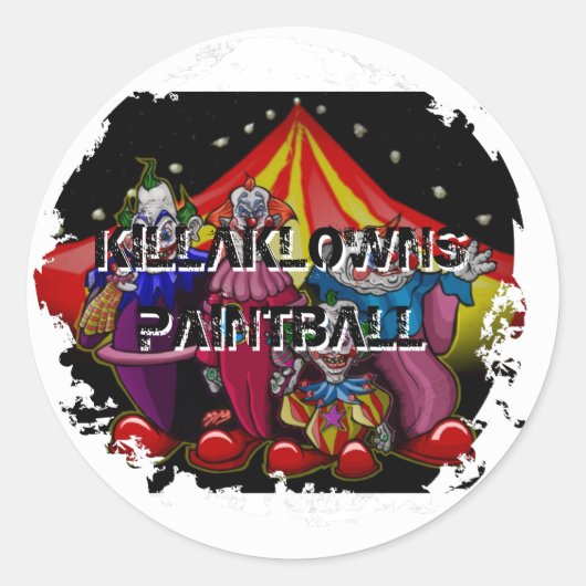 動揺してな2つの円形のステッカー ラウンドシール (正面)