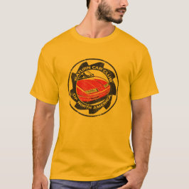 動揺してなSCCNA logoed金ゴールドのTシャツ Tシャツ