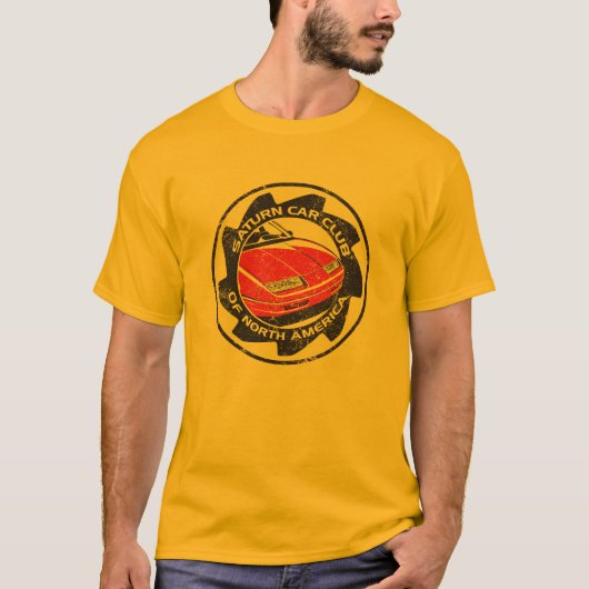 動揺してなSCCNA logoed金ゴールドのTシャツ Tシャツ (正面)