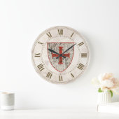 動揺してなTemplarの十字 ラージ壁時計 (ホーム)