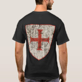 動揺してなTemplarの十字 Tシャツ (裏面)