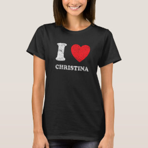 動揺してアウトグランジスタイルIラブクリスティーナ Tシャツ