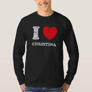 動揺してアウトグランジスタイルIラブクリスティーナ Tシャツ