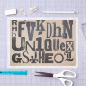 動揺してアルファベットのスペルユニーク" 薄葉紙 (クラフト)