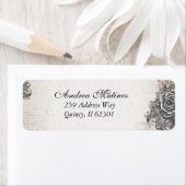 動揺してアンティークヴィンテージバラ住所 シール (インサイチュ)