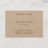 動揺してエレガント実在文字クラフト紙テンプレート 名刺 (裏面)