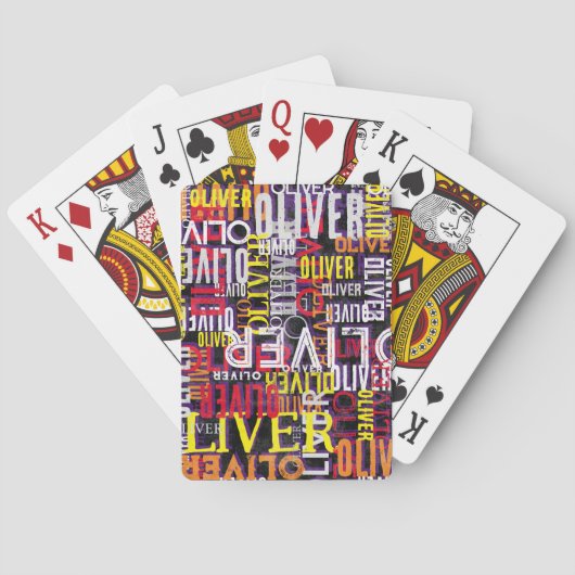 動揺してカスタム複製された色の名モダン トランプ (裏面)