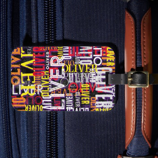 動揺してカスタム複製された色の名モダン ラゲッジタグ (正面インサイチュ4)