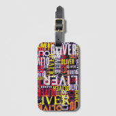 動揺してカスタム複製された色の名モダン ラゲッジタグ (正面縦)