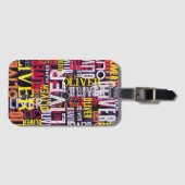 動揺してカスタム複製された色の名モダン ラゲッジタグ (正面横)