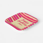 動揺してカラフルストライプ誕生日 ペーパープレート (傾斜あり)