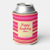 動揺してカラフルストライプ誕生日 缶クーラー (缶裏面)
