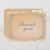 動揺してガンメタルグレーヴィンテージ感謝していスクロール ポストカード (正面/裏面)