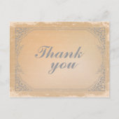 動揺してガンメタルグレーヴィンテージ感謝していスクロール ポストカード (正面)