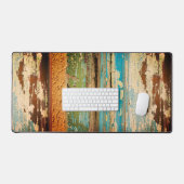 動揺してグランジユニーク風化色彩の鮮やか木 デスクマット (キーボード&マウス)