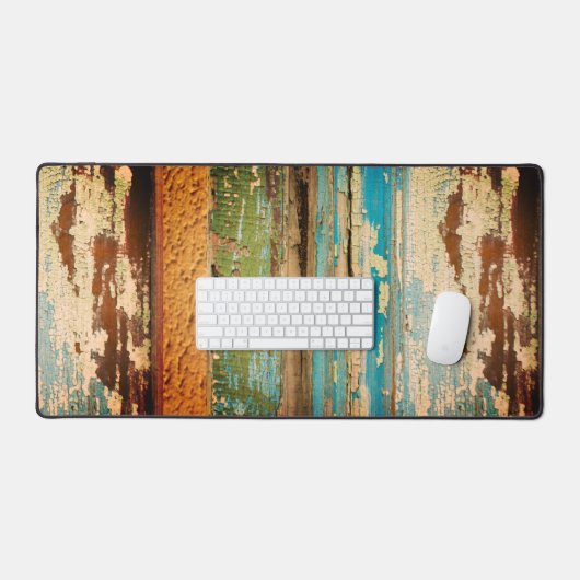 動揺してグランジユニーク風化色彩の鮮やか木 デスクマット (キーボード&マウス)