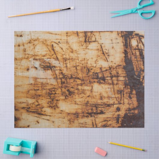 動揺してグランジ擦り付き錆の質感DIYデコ 薄葉紙 (クラフト)