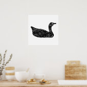 動揺してグースシルエット ポスター (キッチン)