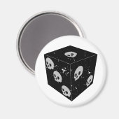 動揺してスカルスケッチサイコロ マグネット (正面/裏面)