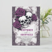 動揺してスカルパープルバラハローウィンパーティ 招待状 (スタンド正面)
