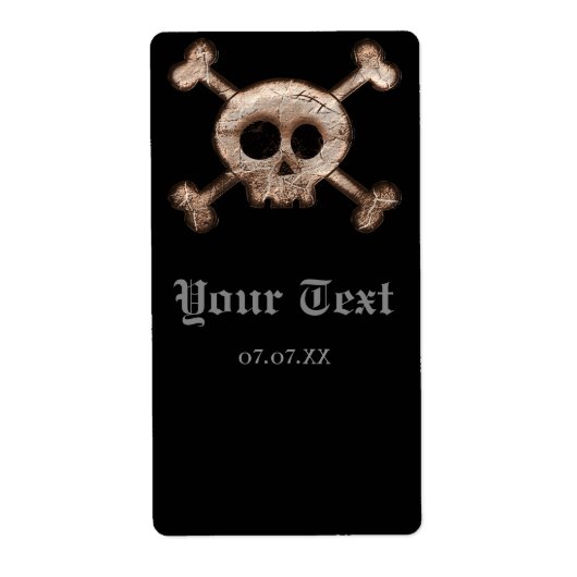 動揺してスカルボーンハローウィンパーティワインラベル ラベル (正面)