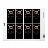 動揺してスカルボーンハローウィンパーティワインラベル ラベル (フルシート)