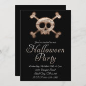 動揺してスカルボーンハローウィンパーティ招待状 招待状 (正面/裏面)