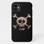 動揺してスカル&ボーンズ電話ケースカバー Case-Mate iPhoneケース (裏面)