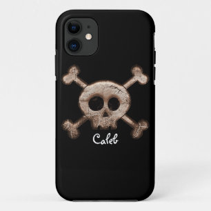 動揺してスカル&ボーンズ電話ケースカバー iPhone 11 ケース