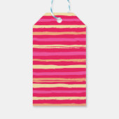 動揺してストライプズPINK PEACH カラフル Thank You ギフトタグ (裏面)