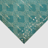 動揺してティール(緑がかった色)レトロ 薄葉紙 (詳細)