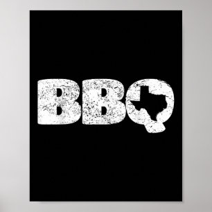 動揺してテキサス州TxマップBbq衣装バーベキューシンプル ポスター