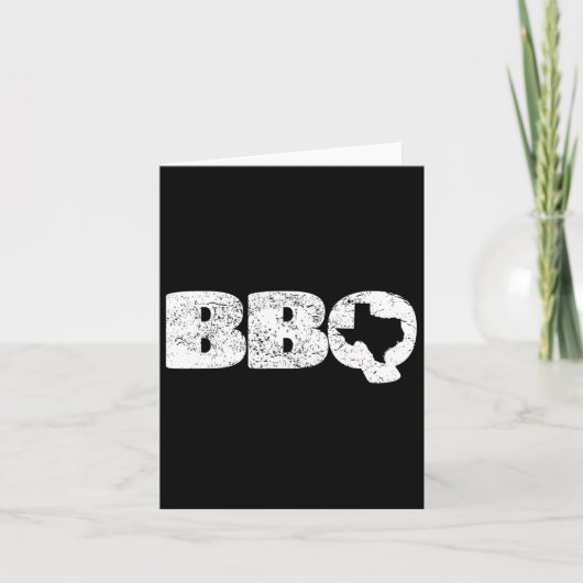 動揺してテキサス州TxマップBbq衣装RbecueシンプルT カード (正面)