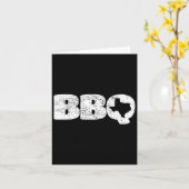 動揺してテキサス州TxマップBbq衣装RbecueシンプルT カード (黄色い花)