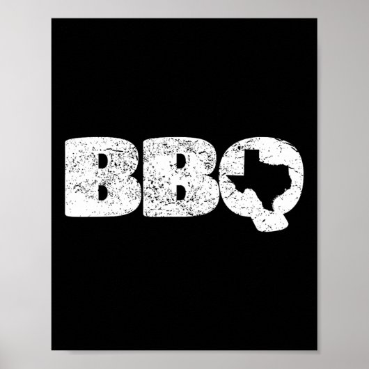 動揺してテキサス州TxマップBbq衣装RbecueシンプルT ポスター (正面)