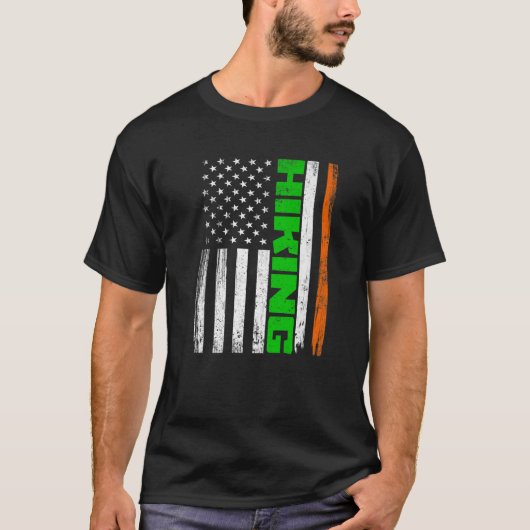 動揺してハイキング米おもしろい国旗St patricks Tシャツ (正面)