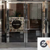 動揺してハッピーハローウィンパーティーヴィンテージスカル ウィンドウサイン (オフィスドア)