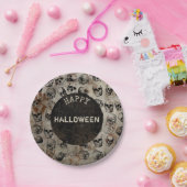 動揺してハッピーハローウィンパーティーヴィンテージスカル ペーパープレート (パーティー)