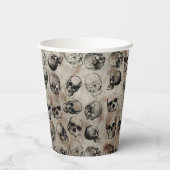 動揺してハッピーハローウィンパーティーヴィンテージスカル 紙コップ (裏面)