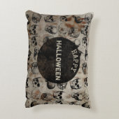 動揺してハッピーハローウィンヴィンテージスカル アクセントクッション (裏面(縦))