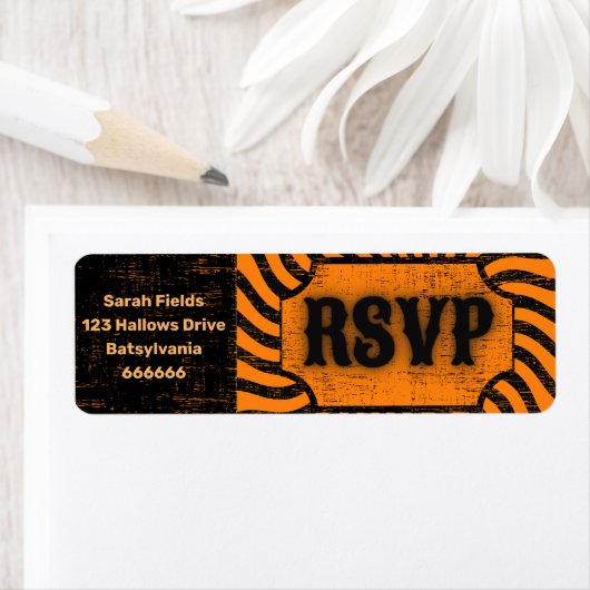 動揺してハロウィーンRSVP住所 シール (インサイチュ)