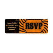 動揺してハロウィーンRSVP住所 シール (正面)
