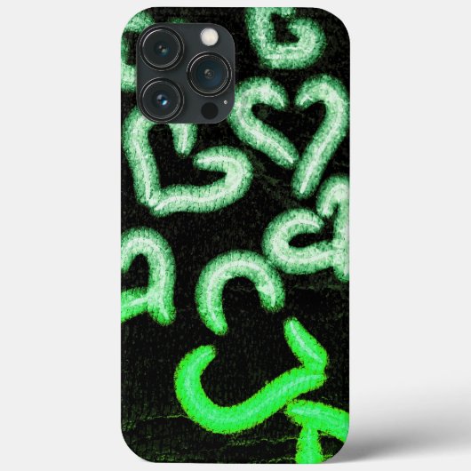動揺してハート緑 Case-Mate iPhoneケース (裏面)